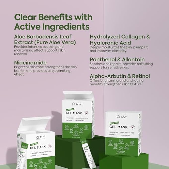 STRBOXONG ALOE VERA GEL MASK  FACIAL AND SKIN CARE WITH ORGANIC ALOE GEL  REFRESHING MASK AGAINST SUNBURN  TRAVEL SIZE MOISTURIZER, 10 ML. - Image 3